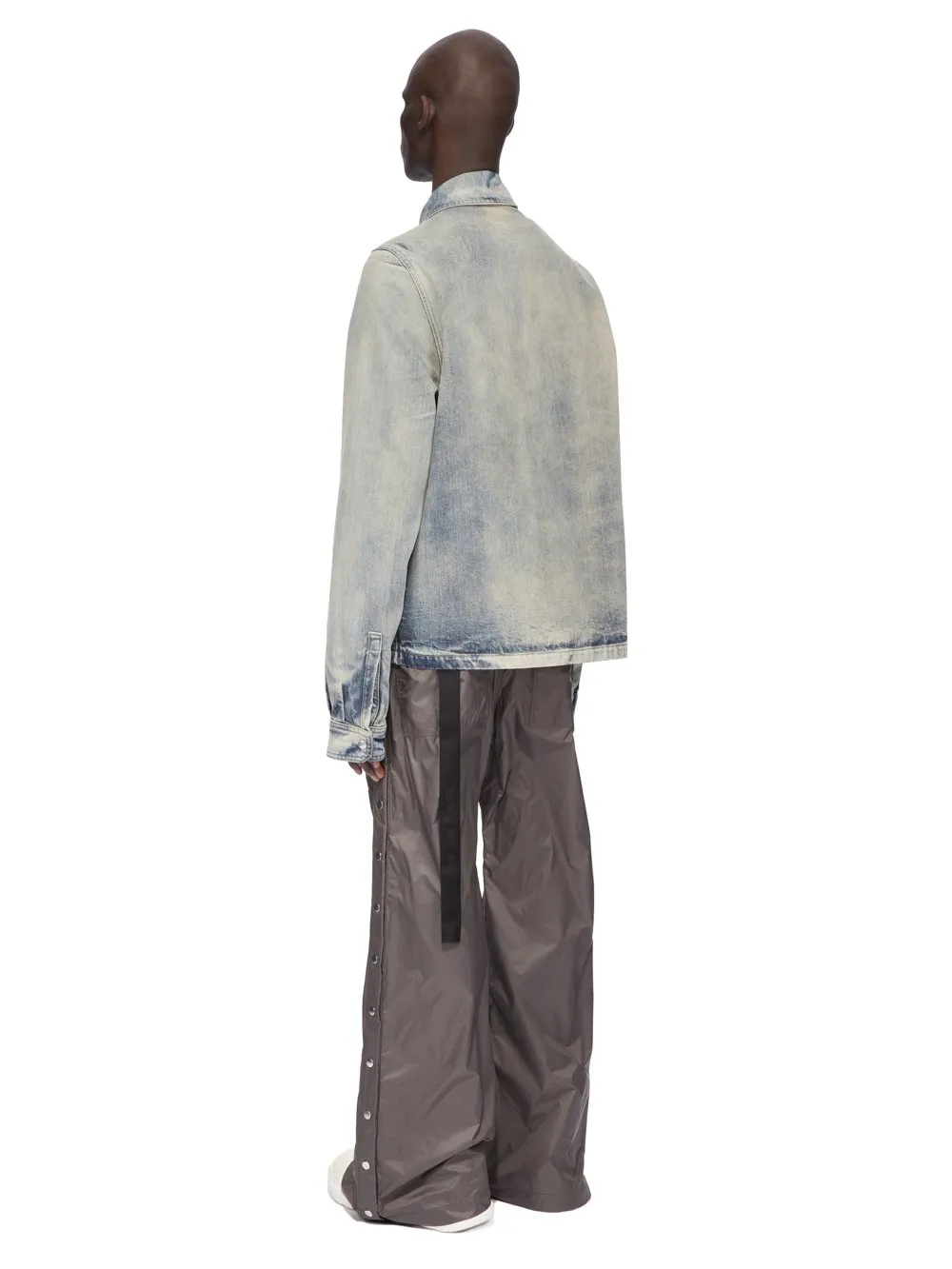 Drkshdw Concordians Concealed Zipfront Jkt In 13Oz Mineral Pearl Denim
