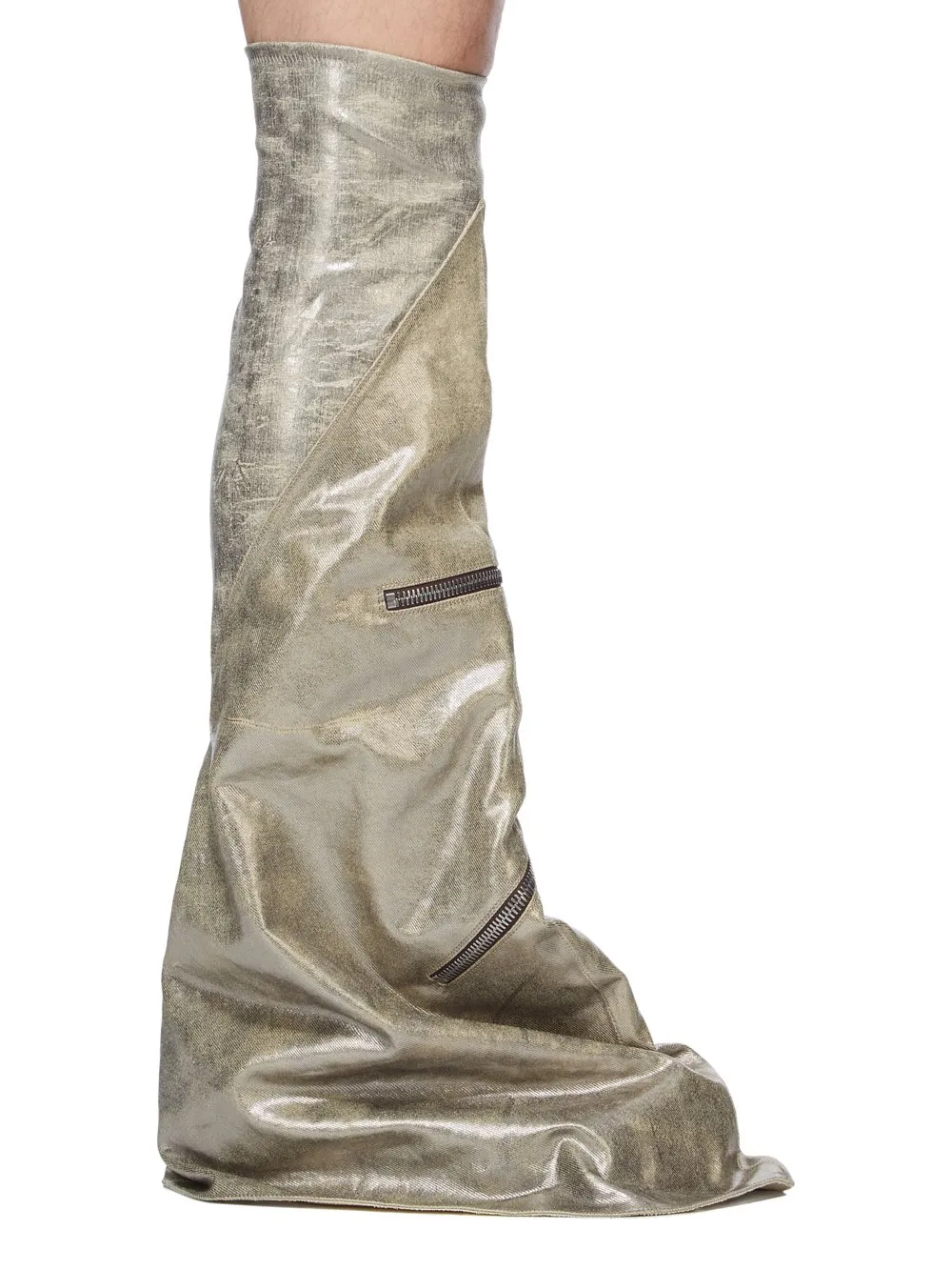 Drkshdw Concordians Cargo Fetish In Palladium/Milk 13Oz Foil Denim