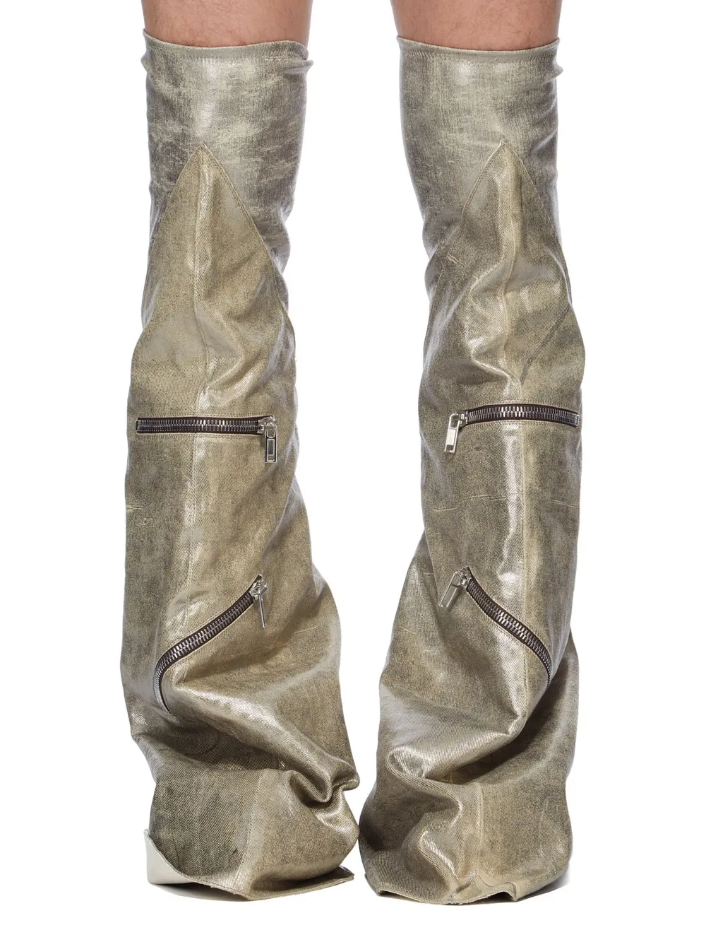 Drkshdw Concordians Cargo Fetish In Palladium/Milk 13Oz Foil Denim