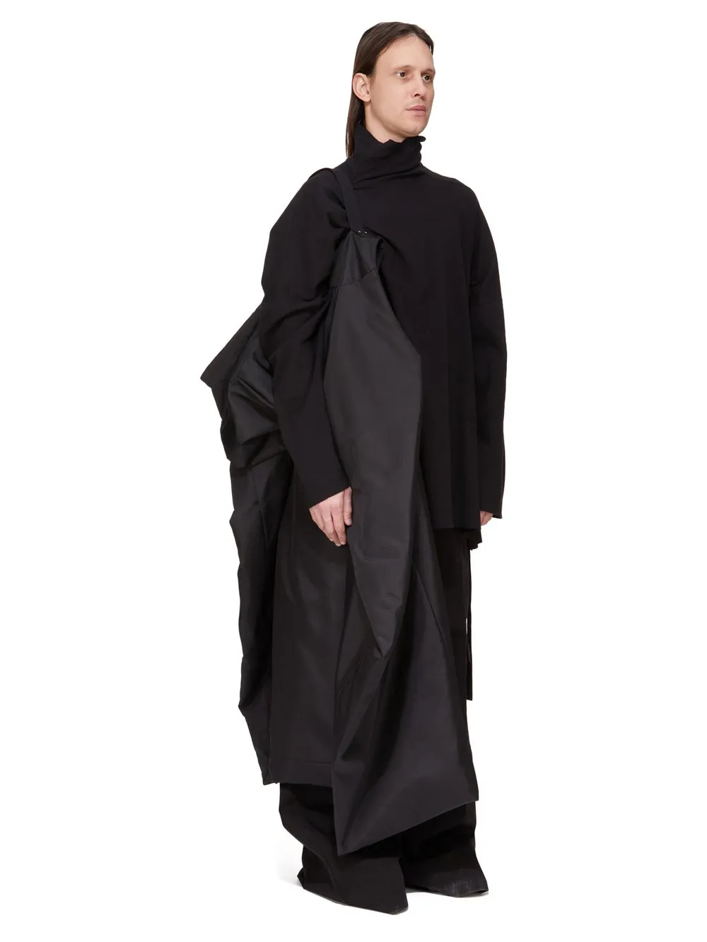 Drkshdw Concordians Hooded Liner In Black Nylon Canvas
