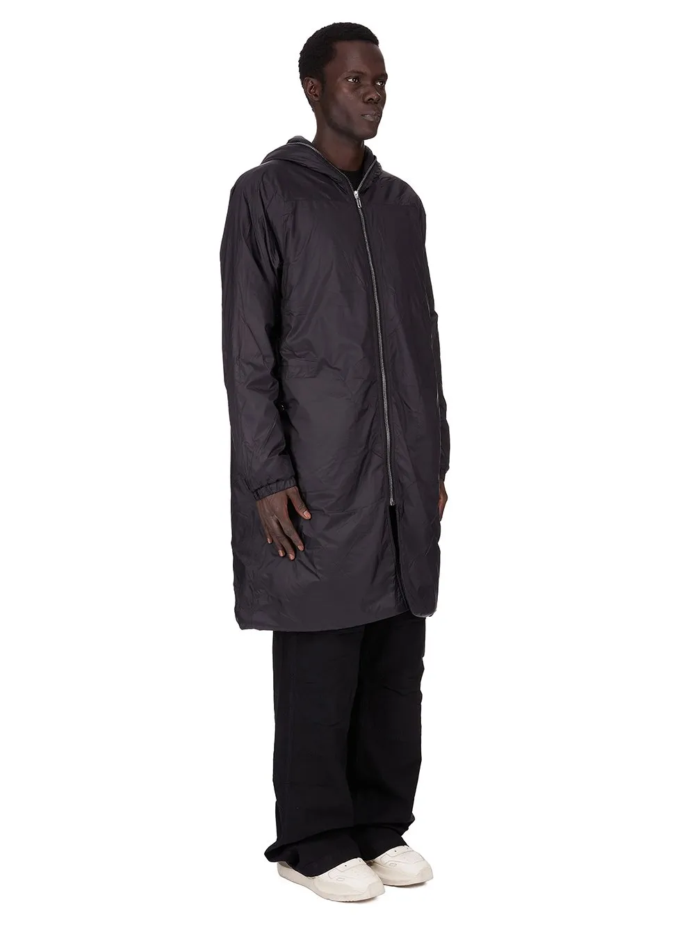 Drkshdw Concordians Sealed Windbreaker Coat In Black Recycled Nylon.