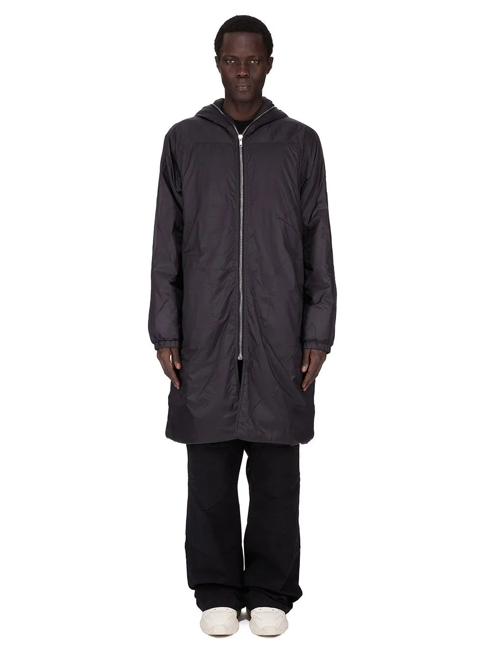 Drkshdw Concordians Sealed Windbreaker Coat In Black Recycled Nylon.