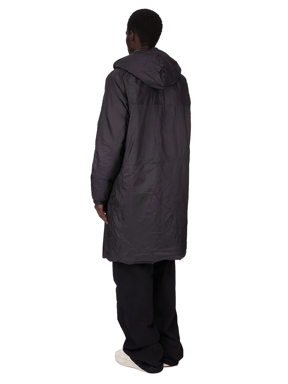 Drkshdw Concordians Sealed Windbreaker Coat In Black Recycled Nylon.