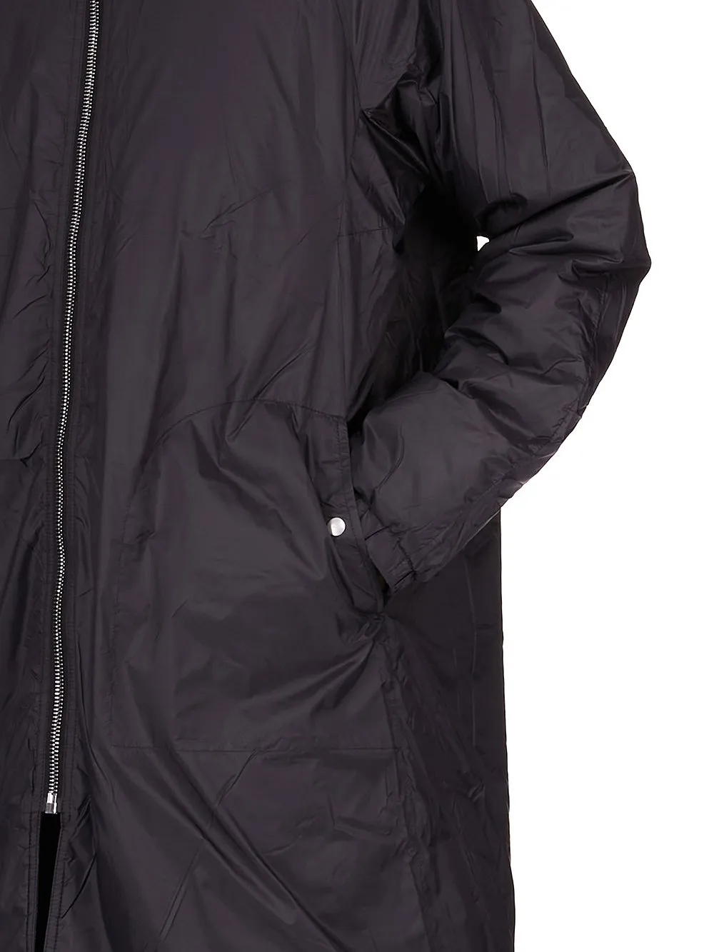 Drkshdw Concordians Sealed Windbreaker Coat In Black Recycled Nylon.
