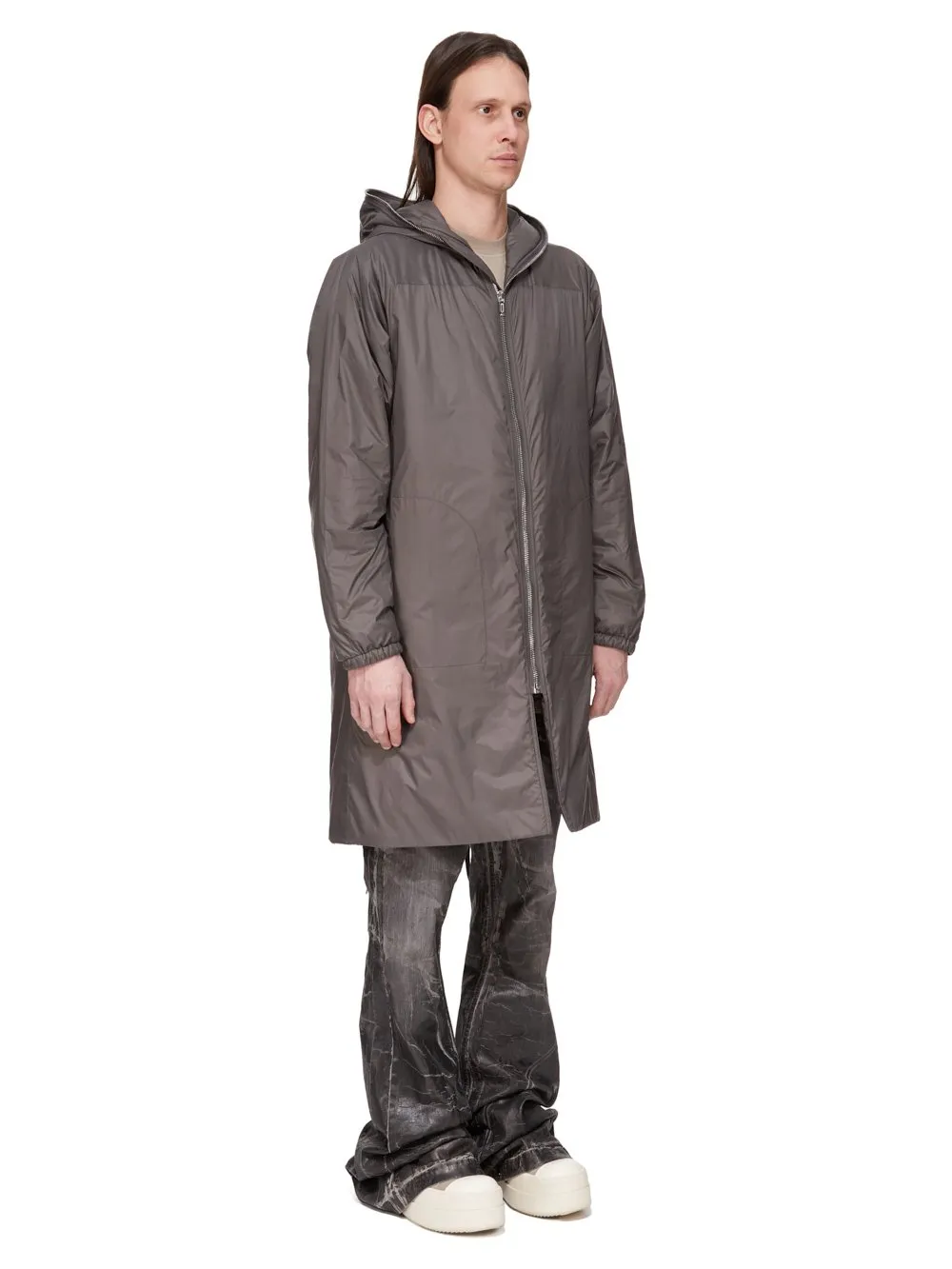 Drkshdw Concordians Sealed Windbreaker Coat In Bronze Recycled Nylon.