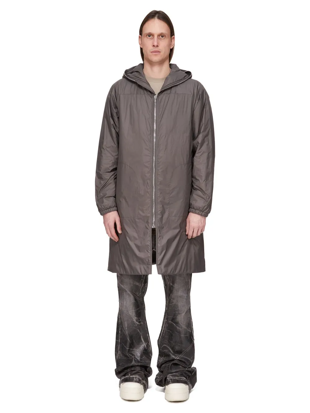 Drkshdw Concordians Sealed Windbreaker Coat In Bronze Recycled Nylon.