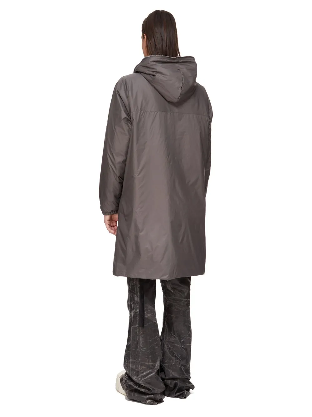 Drkshdw Concordians Sealed Windbreaker Coat In Bronze Recycled Nylon.