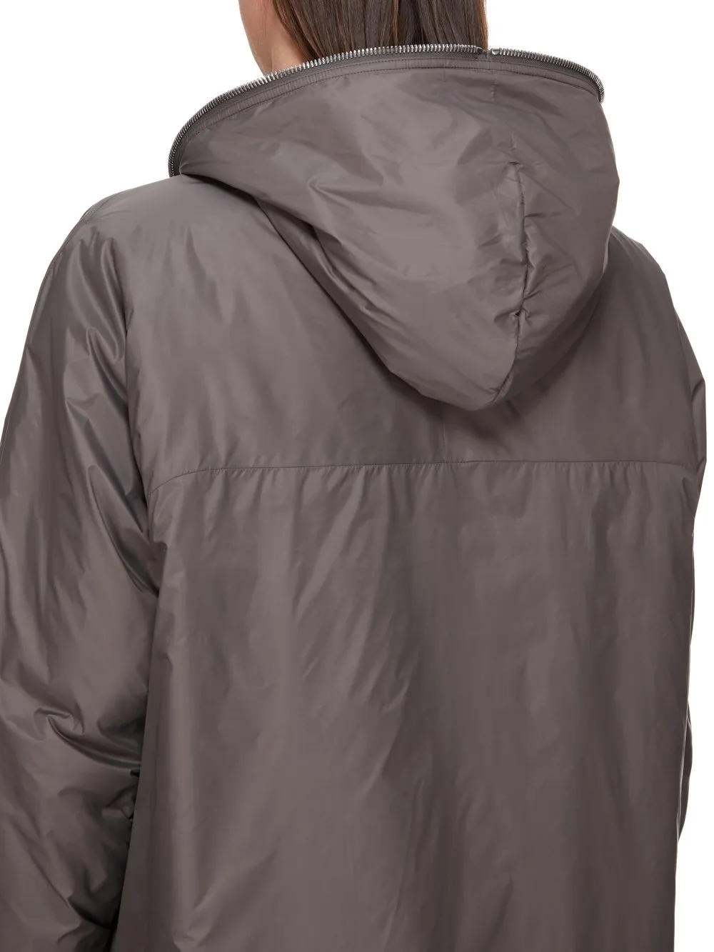 Drkshdw Concordians Sealed Windbreaker Coat In Bronze Recycled Nylon.