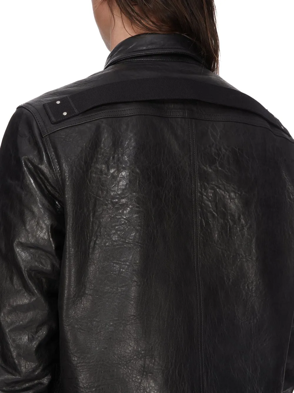 Rick Owens Temple Tour Alice Shirt In Black Tumbled Lamb