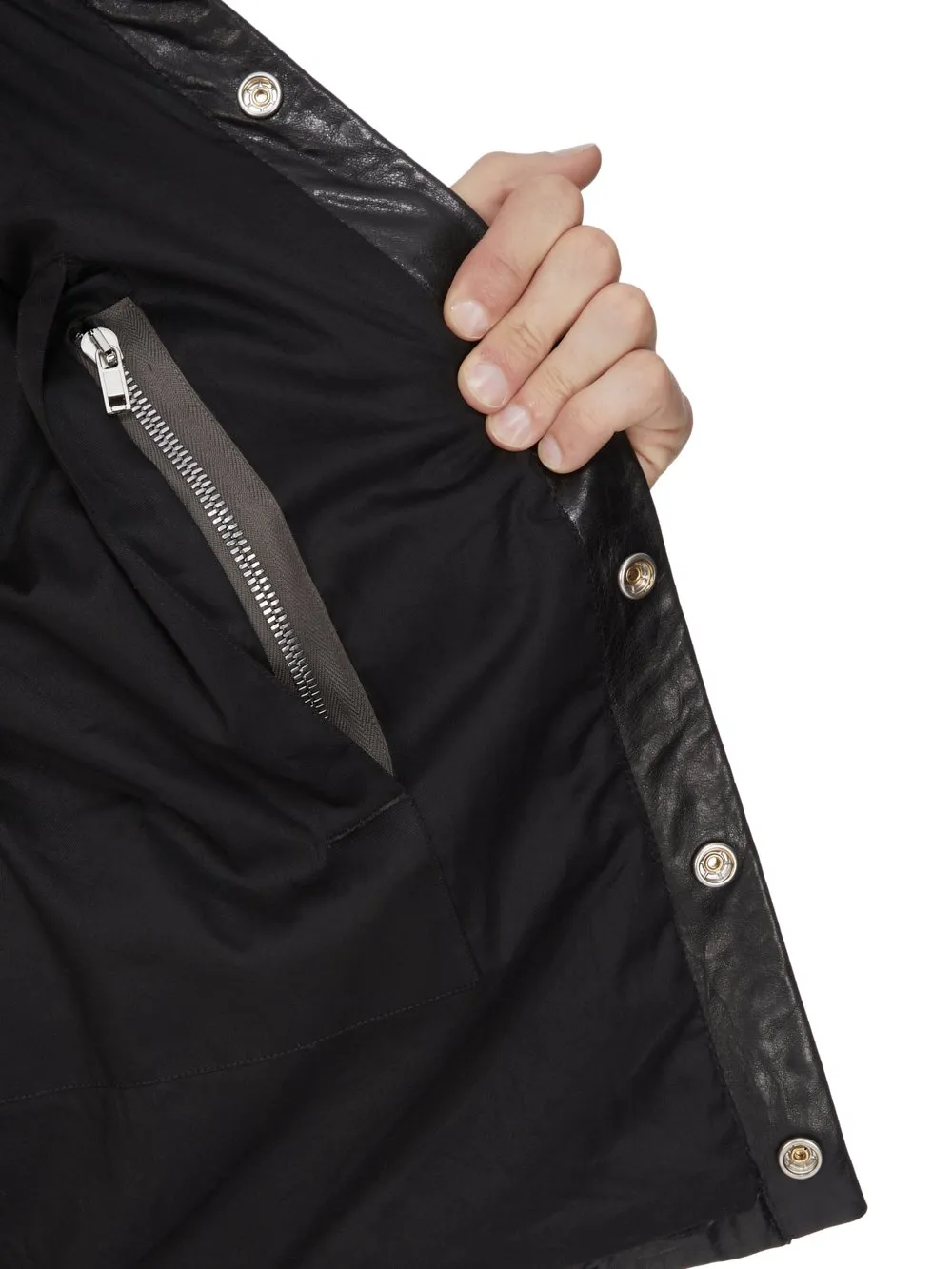 Rick Owens Temple Tour Alice Shirt In Black Tumbled Lamb
