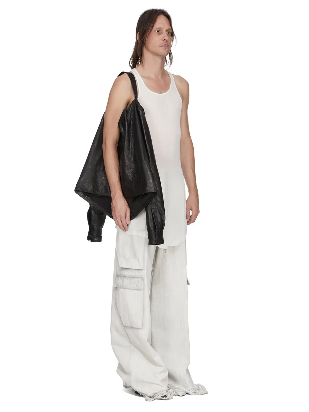 Rick Owens Temple Tour Alice Shirt In Black Tumbled Lamb