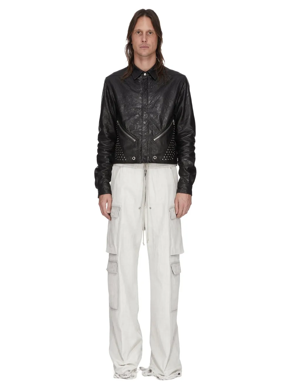 Rick Owens Temple Tour Alice Shirt In Black Tumbled Lamb