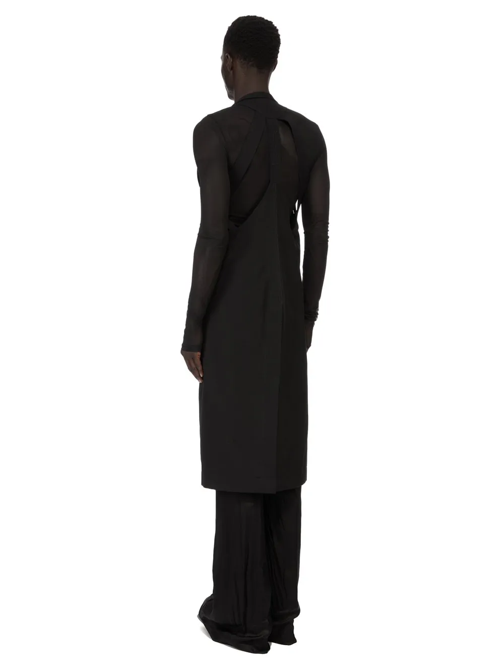 Rick Owens Temple Fringed Shorts In Black Veg Nappa Lamb