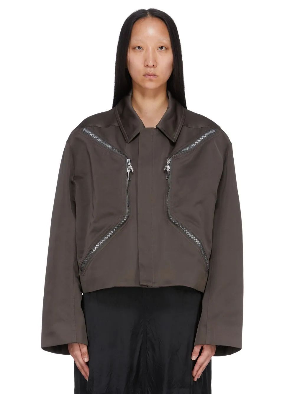 Rick Owens Temple Heizer Mac Jkt In Dark Dust Tech Duchesse