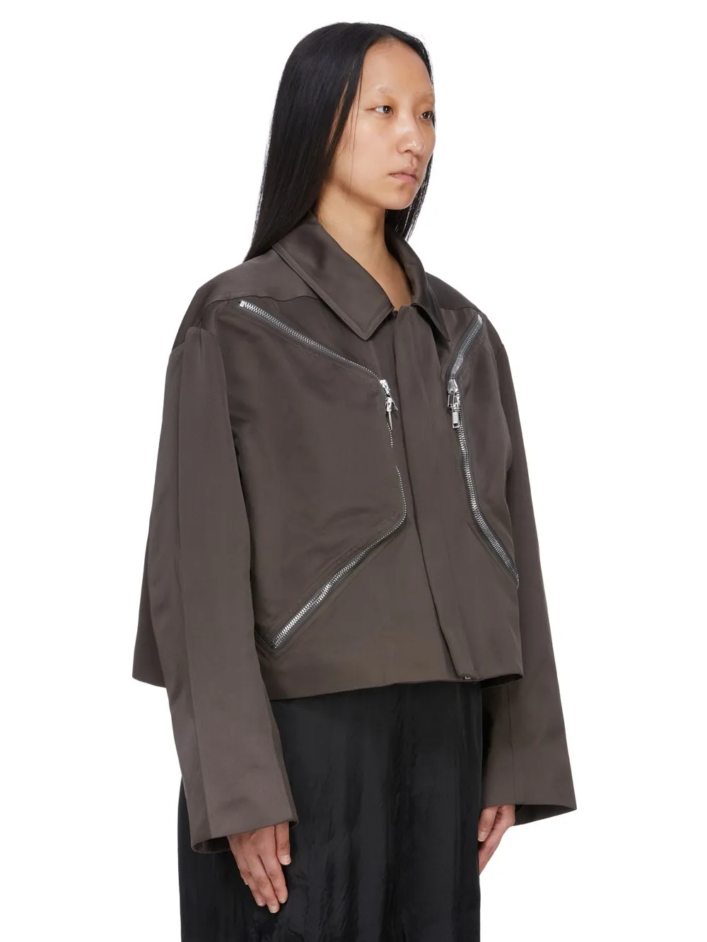 Rick Owens Temple Heizer Mac Jkt In Dark Dust Tech Duchesse