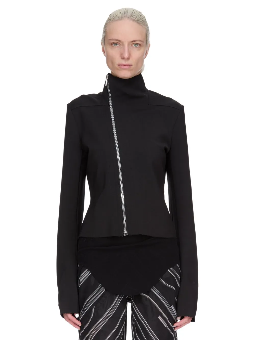 Rick Owens Concordians Gary Jkt In Black Stretch Wool