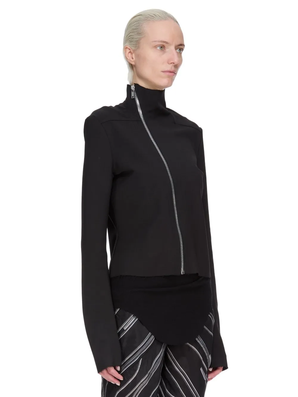 Rick Owens Concordians Gary Jkt In Black Stretch Wool