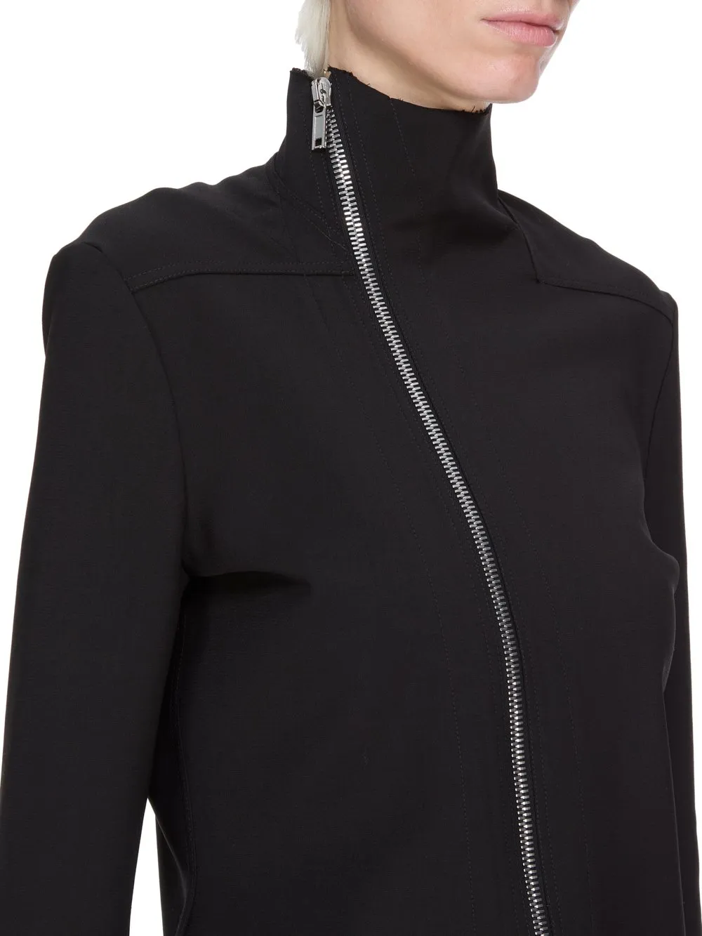 Rick Owens Concordians Gary Jkt In Black Stretch Wool
