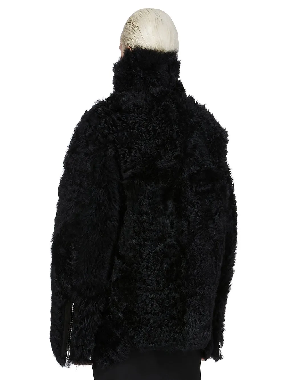 Rick Owens Concordians Exploder Jkt In Black Toscana Shearling