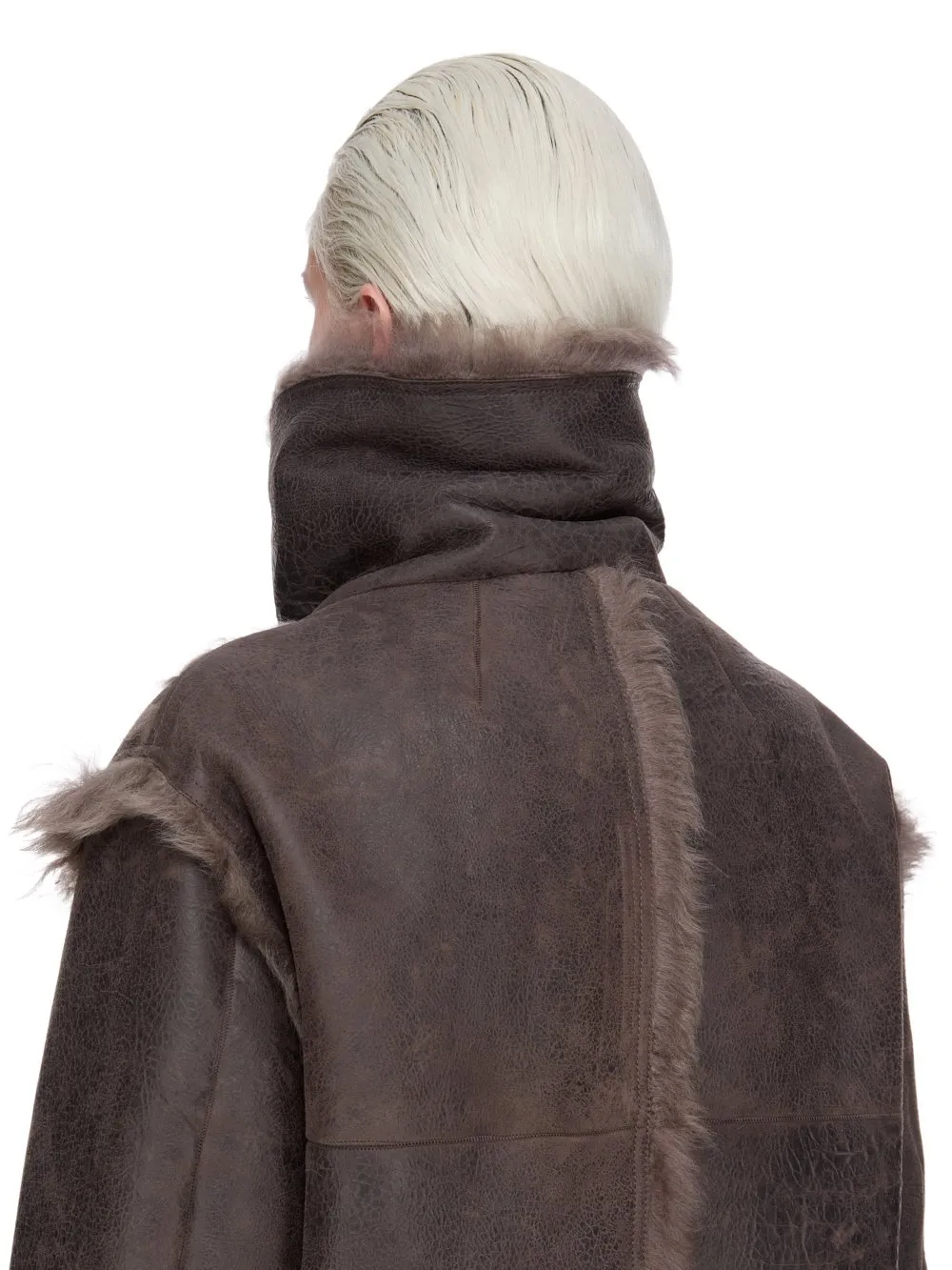 Rick Owens Concordians Exploder Jkt In Darkdust Toscana Shearling