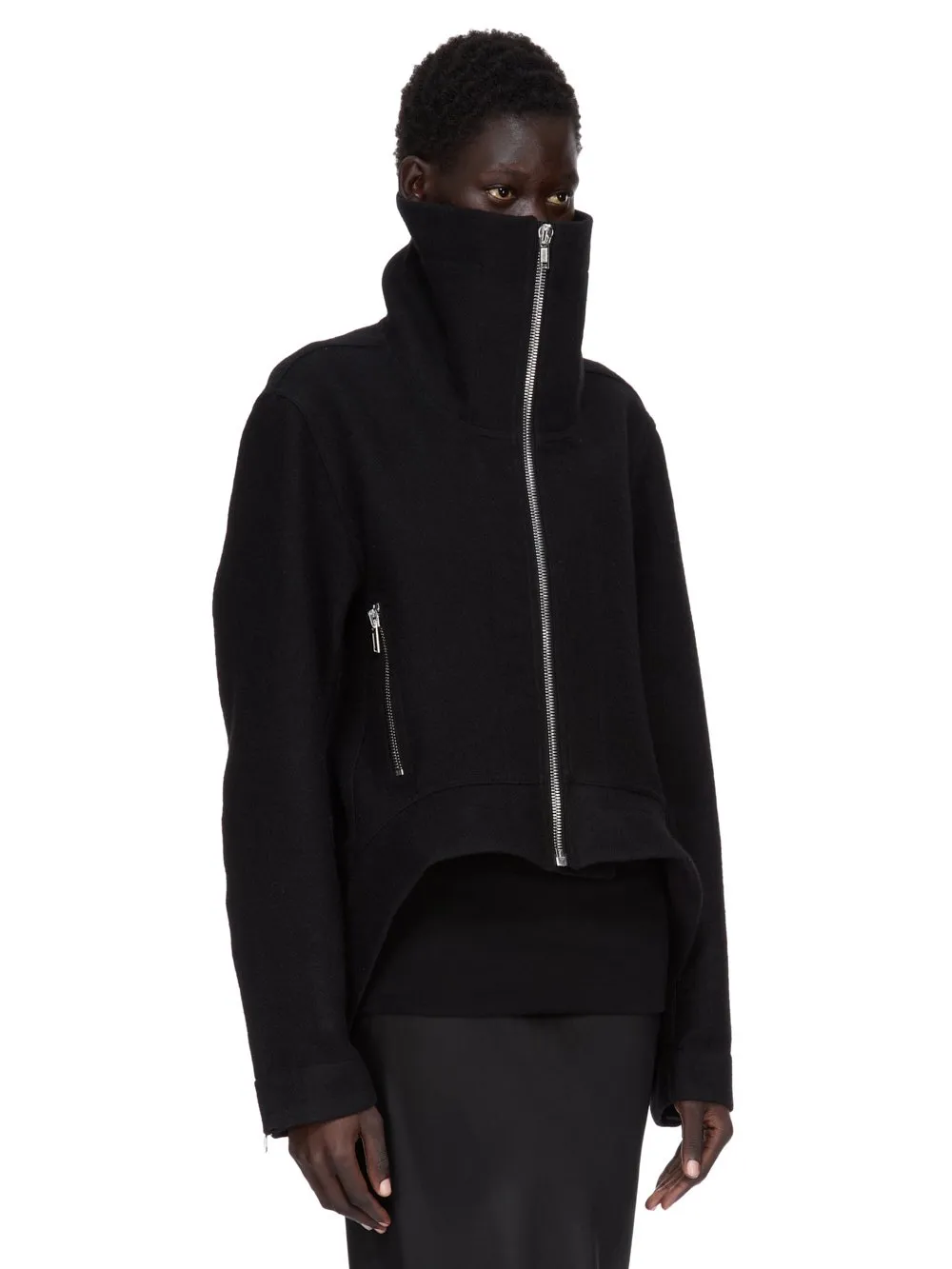 Rick Owens Concordians Exploder Jkt In Black Boiled Wool