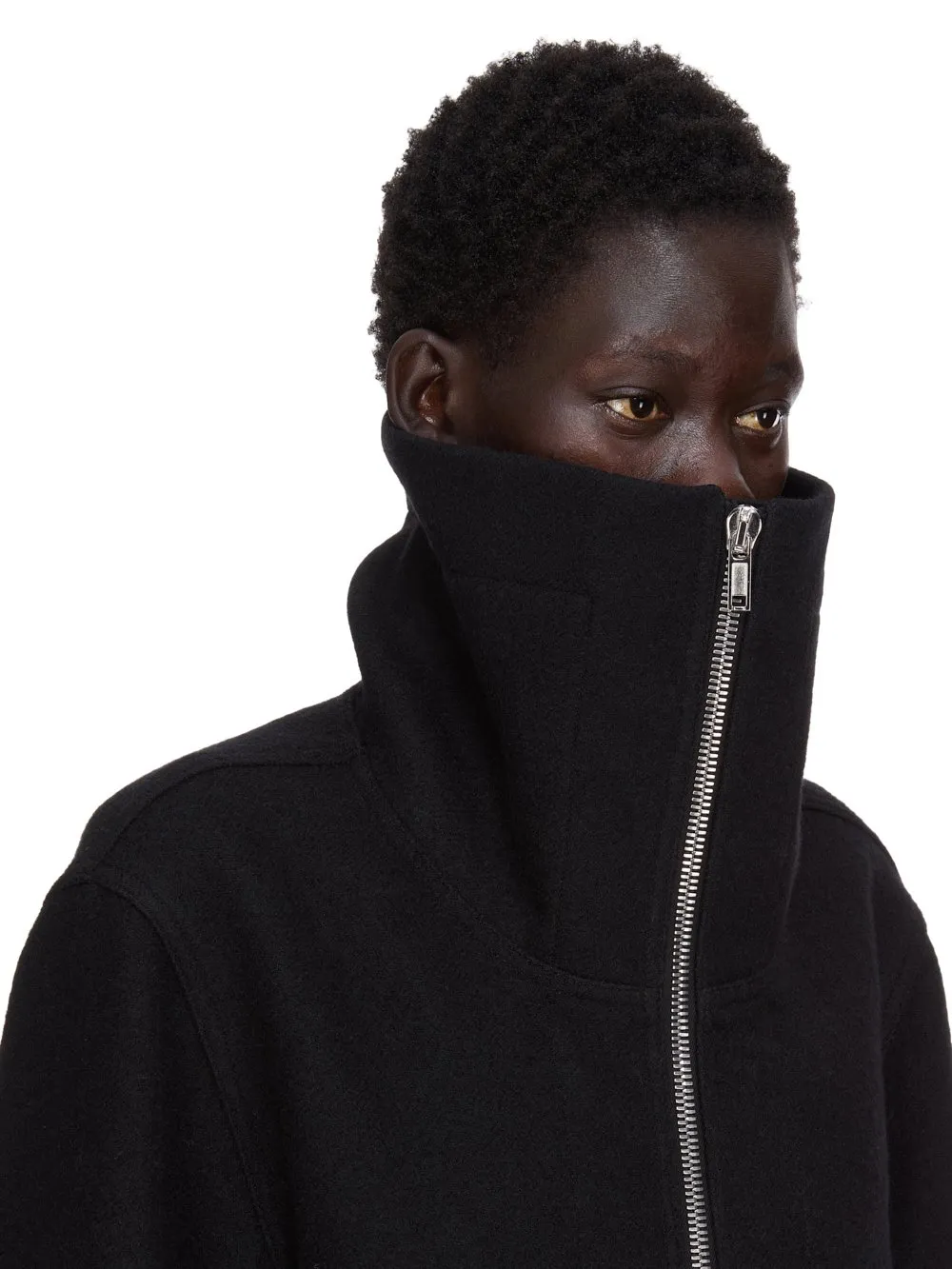 Rick Owens Concordians Exploder Jkt In Black Boiled Wool