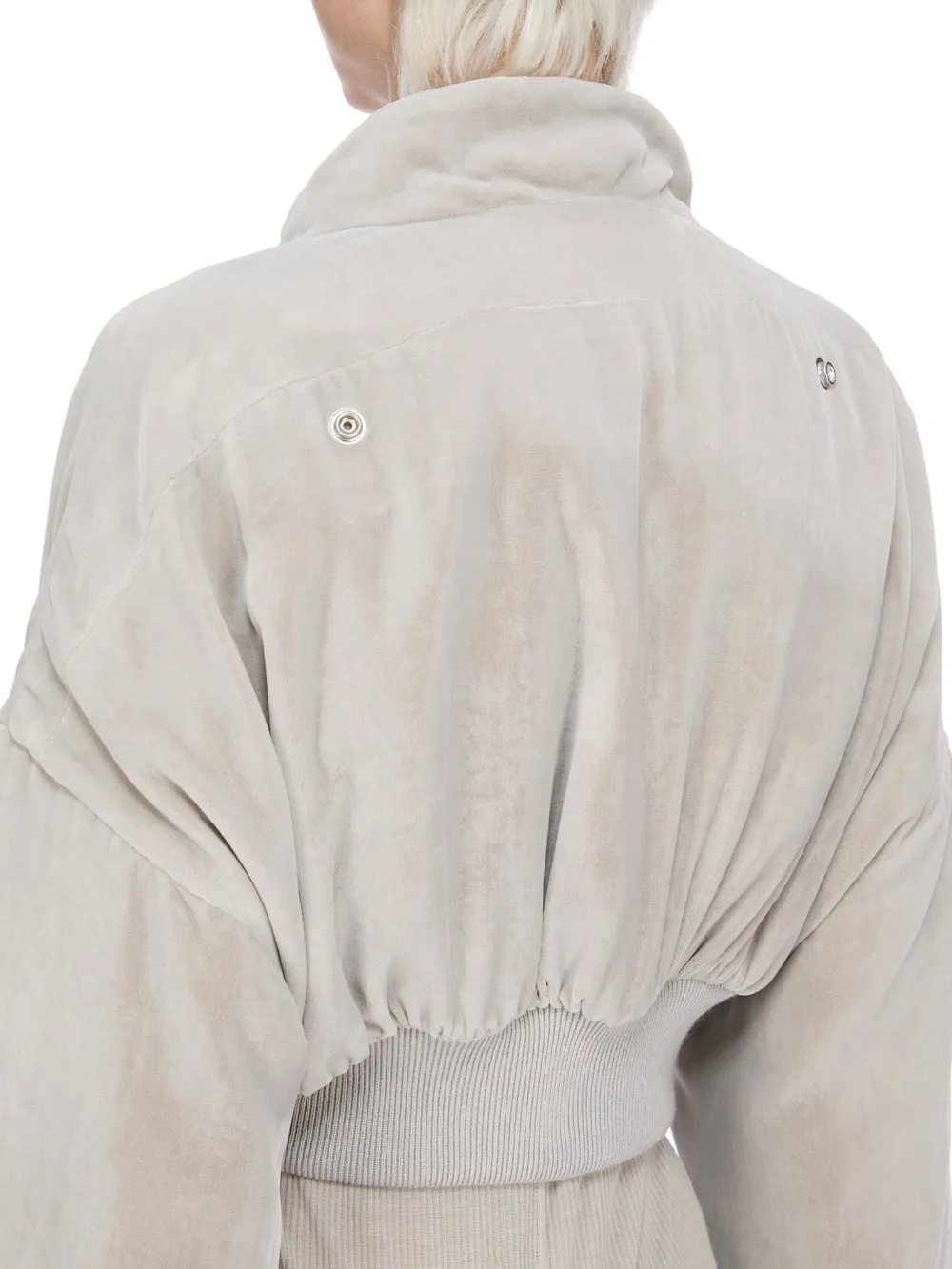 Rick Owens Concordians Hollywood Cropped Flight In Pearl Velvet