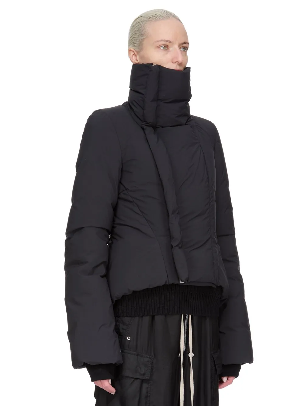 Rick Owens Concordians Naska Duvet In Black Matte Nylon