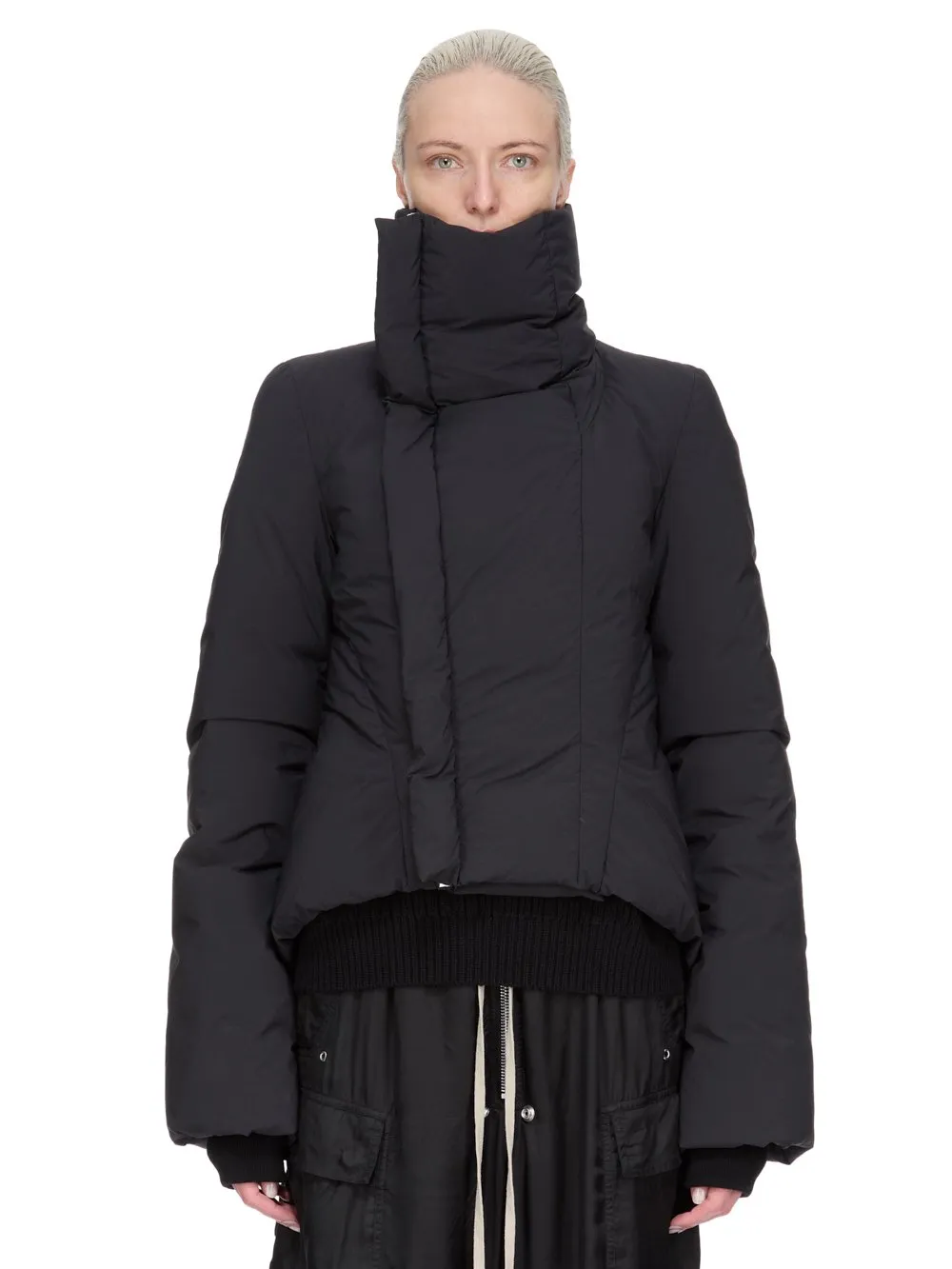 Rick Owens Concordians Naska Duvet In Black Matte Nylon
