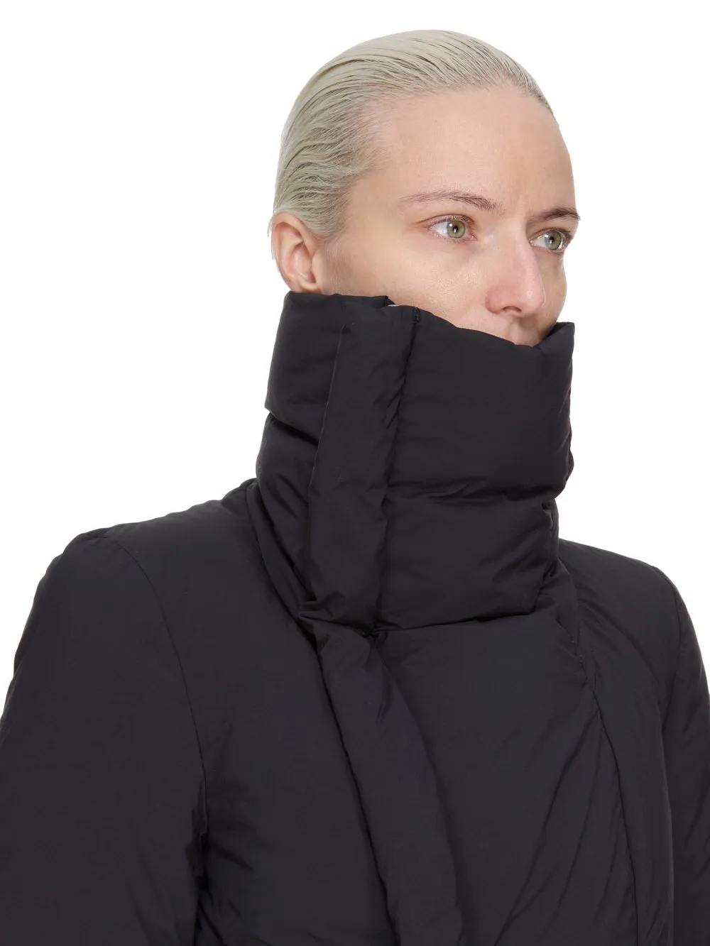 Rick Owens Concordians Naska Duvet In Black Matte Nylon