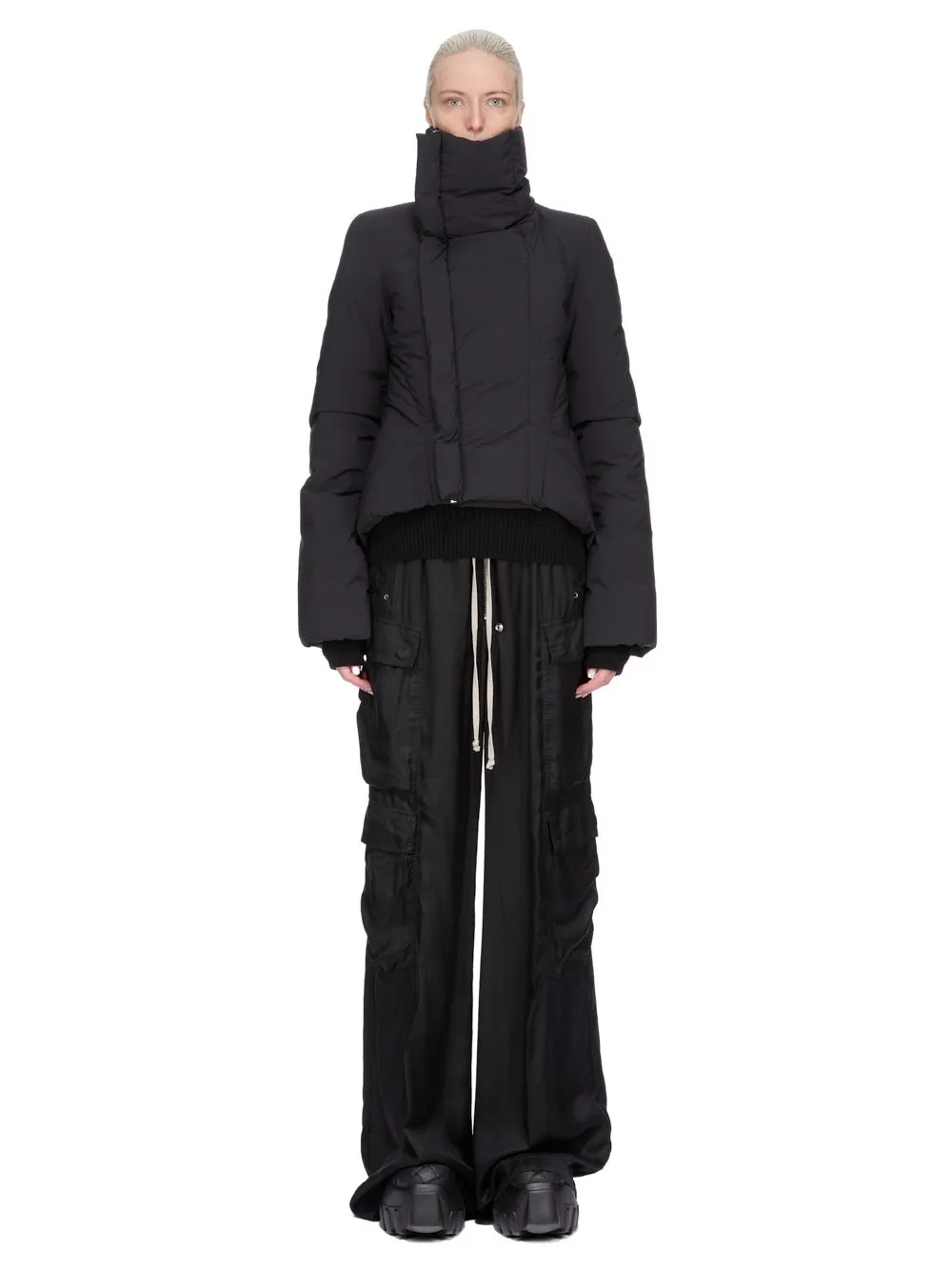 Rick Owens Concordians Naska Duvet In Black Matte Nylon