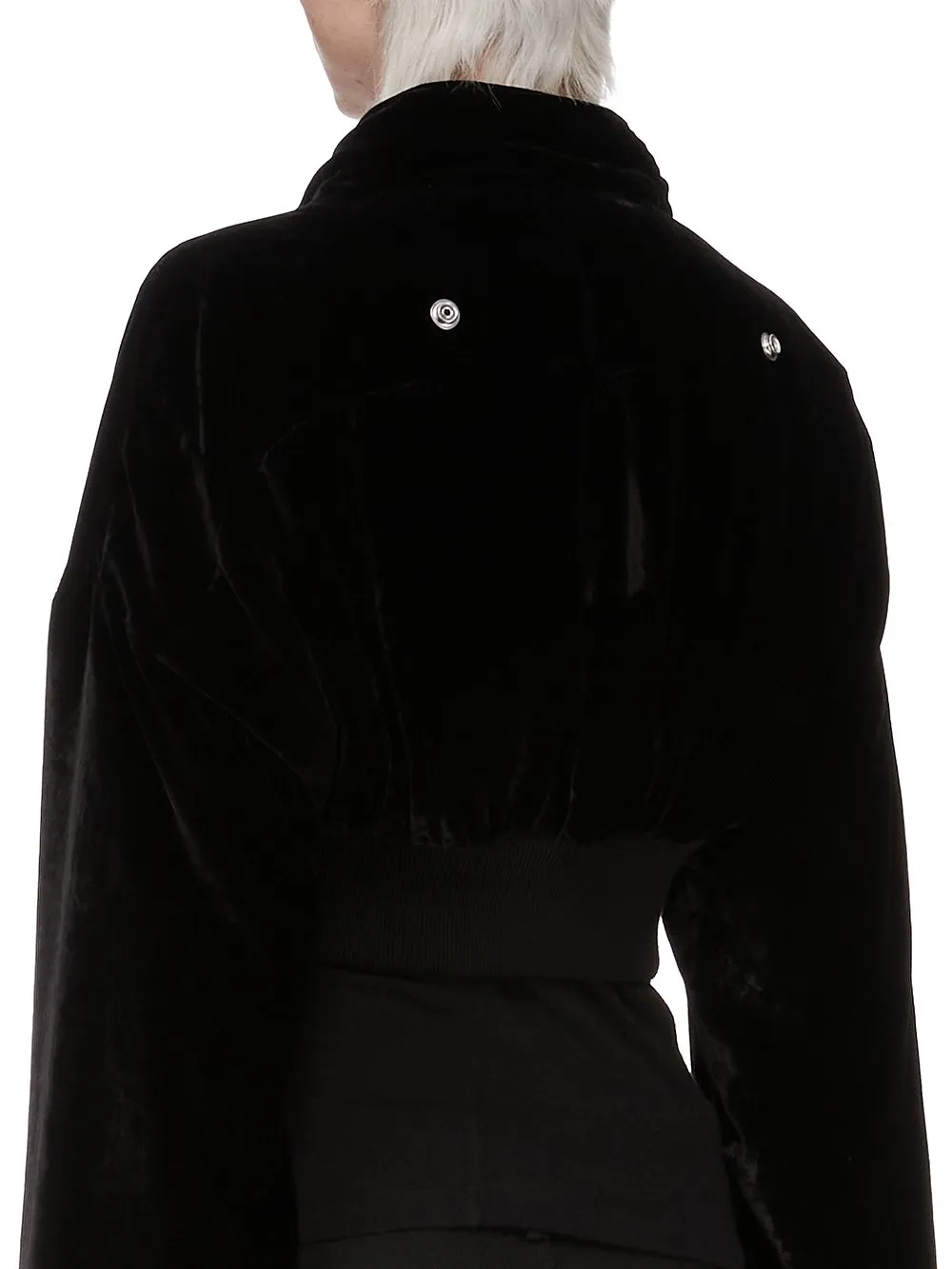 Rick Owens Concordians Hollywood Cropped Flight In Black Velvet