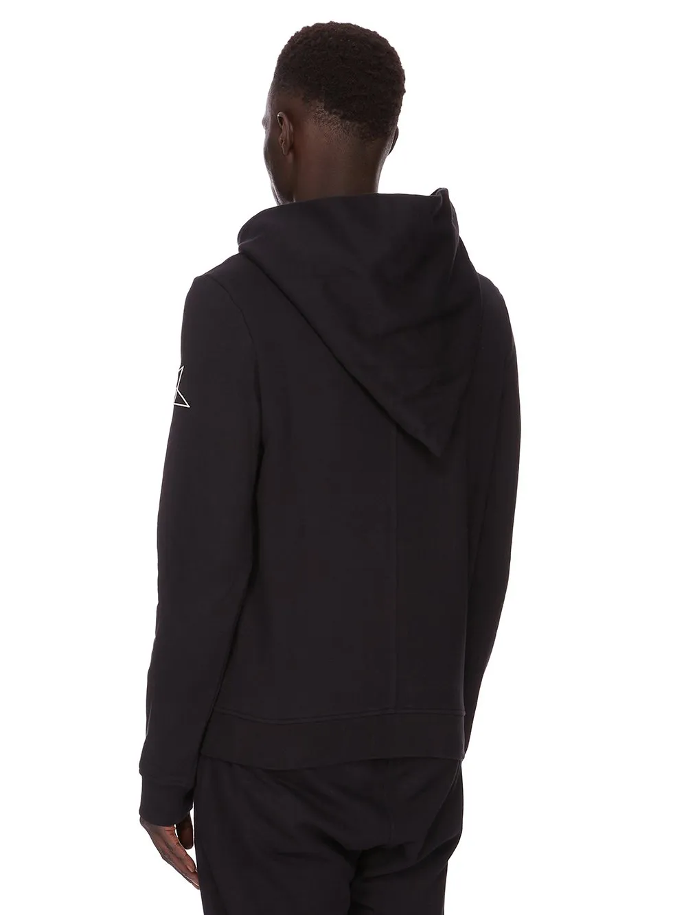 Champion X Rick Owens Mountain Hoodie In Black Compact Felpa Jersey