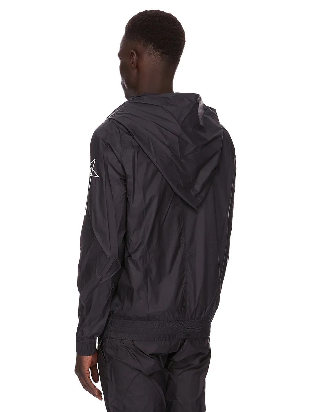 Champion X Rick Owens Mountain Hoodie In Black Light Nylon