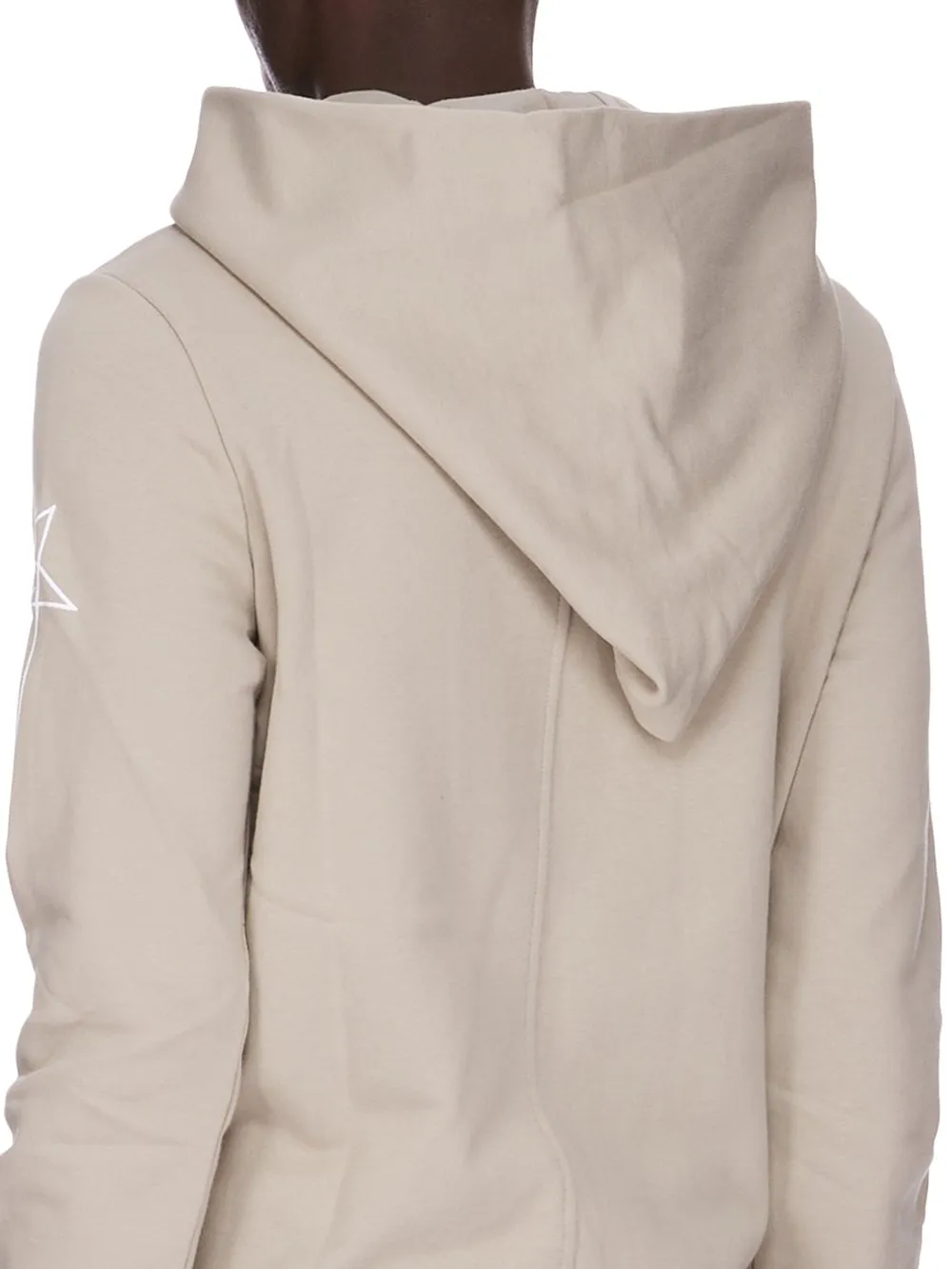 Champion X Rick Owens Mountain Hoodie In Pearl Compact Felpa Jersey