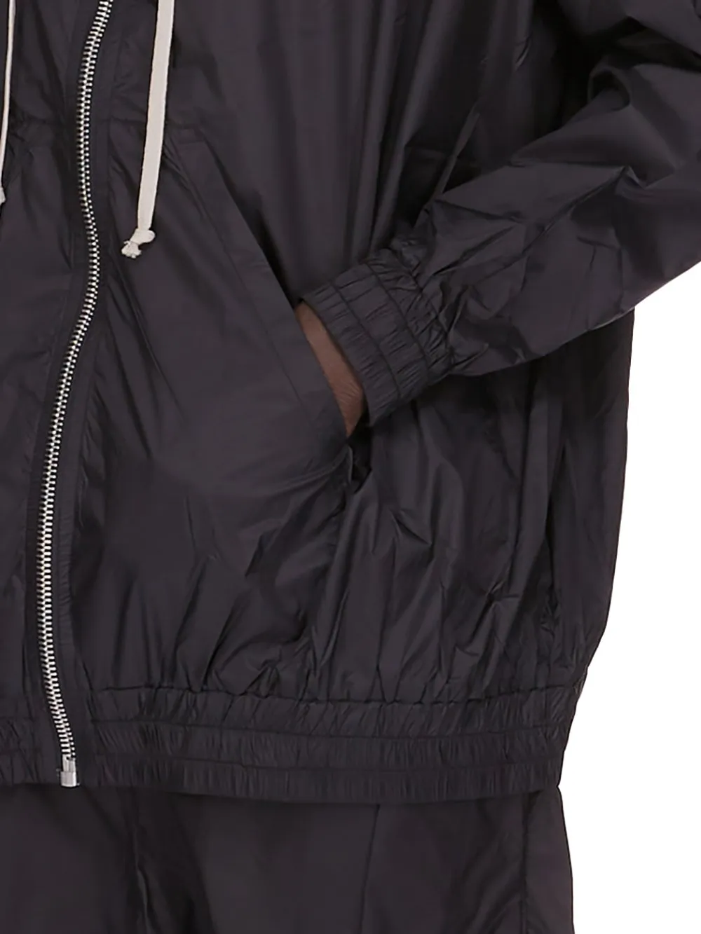 Champion X Rick Owens Jumbo Jason's Hoodie In Black Light Nylon