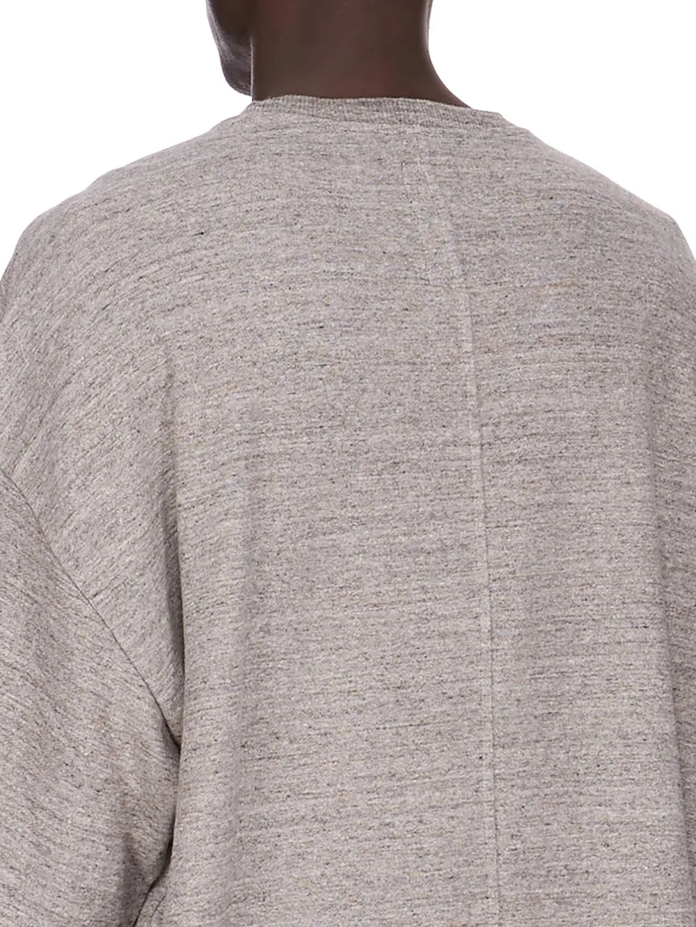 Champion X Rick Owens Tommy T In Grey Melange Melange Felpa Jersey