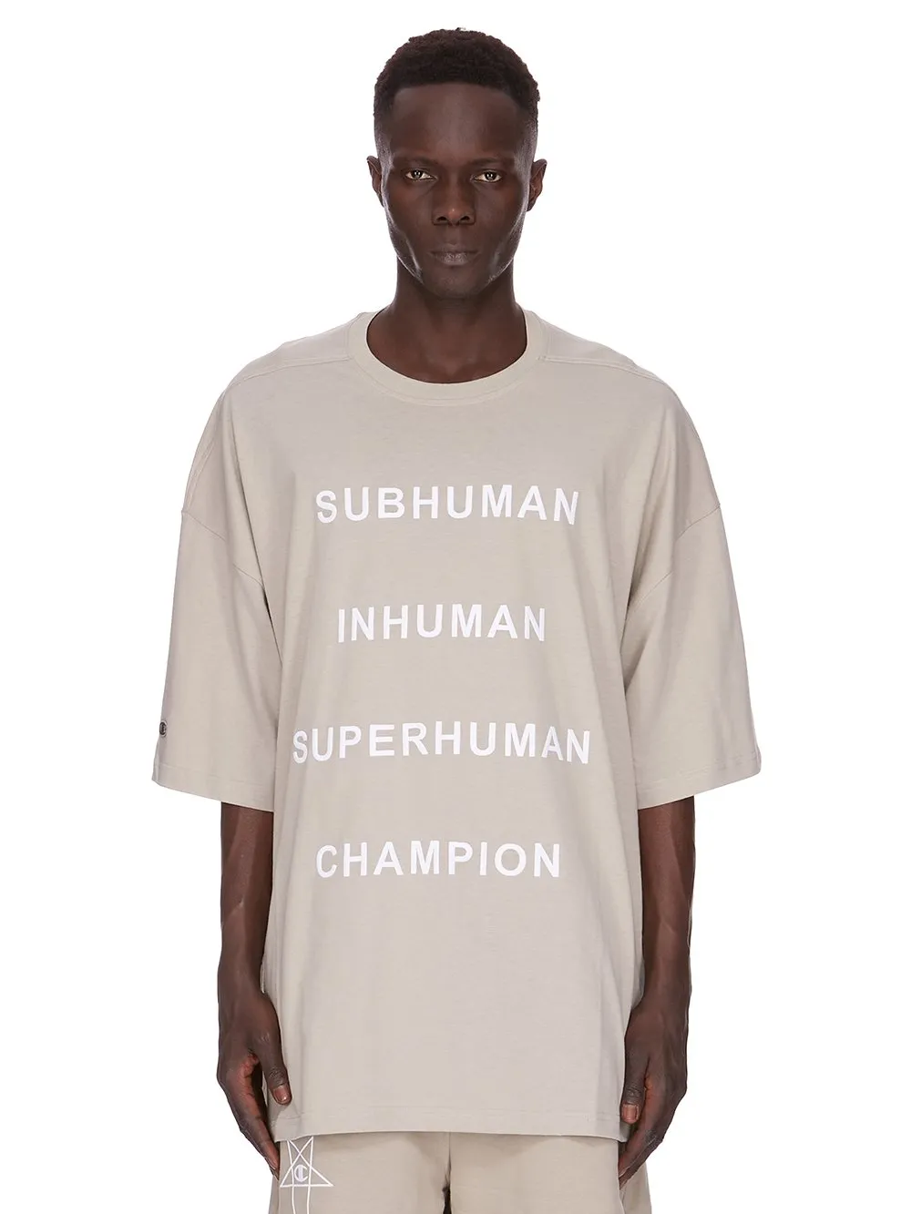 Champion X Rick Owens Tommy T In Pearl Cotton Jersey