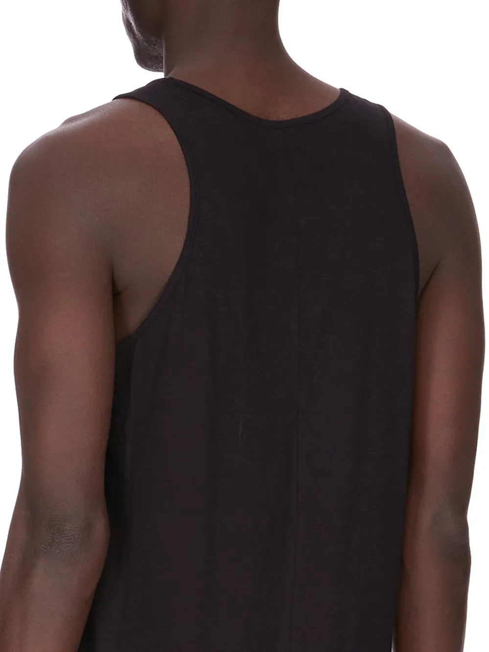 Champion X Rick Owens Basketball Tank In Black Cotton Jersey