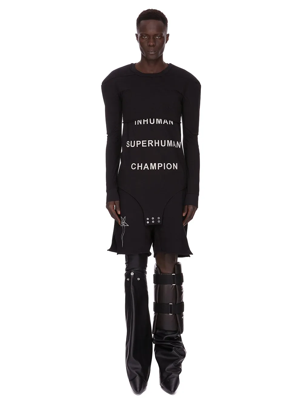Champion X Rick Owens Basketball Tank In Black Cotton Jersey