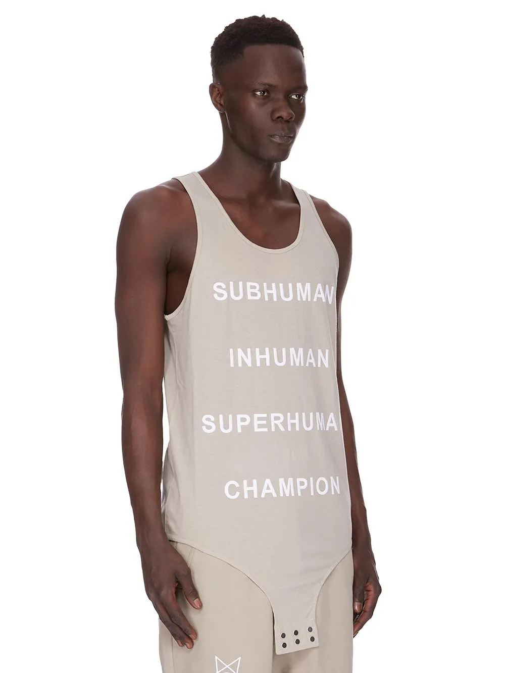 Champion X Rick Owens Basketball Tank In Pearl