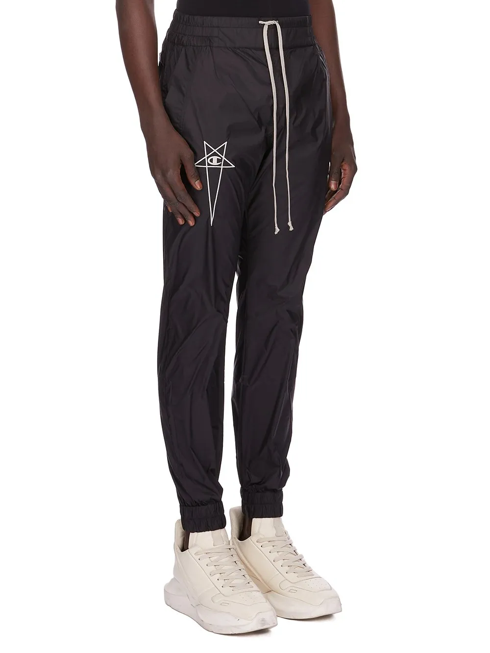 Champion X Rick Owens Joggers In Black Light Nylon
