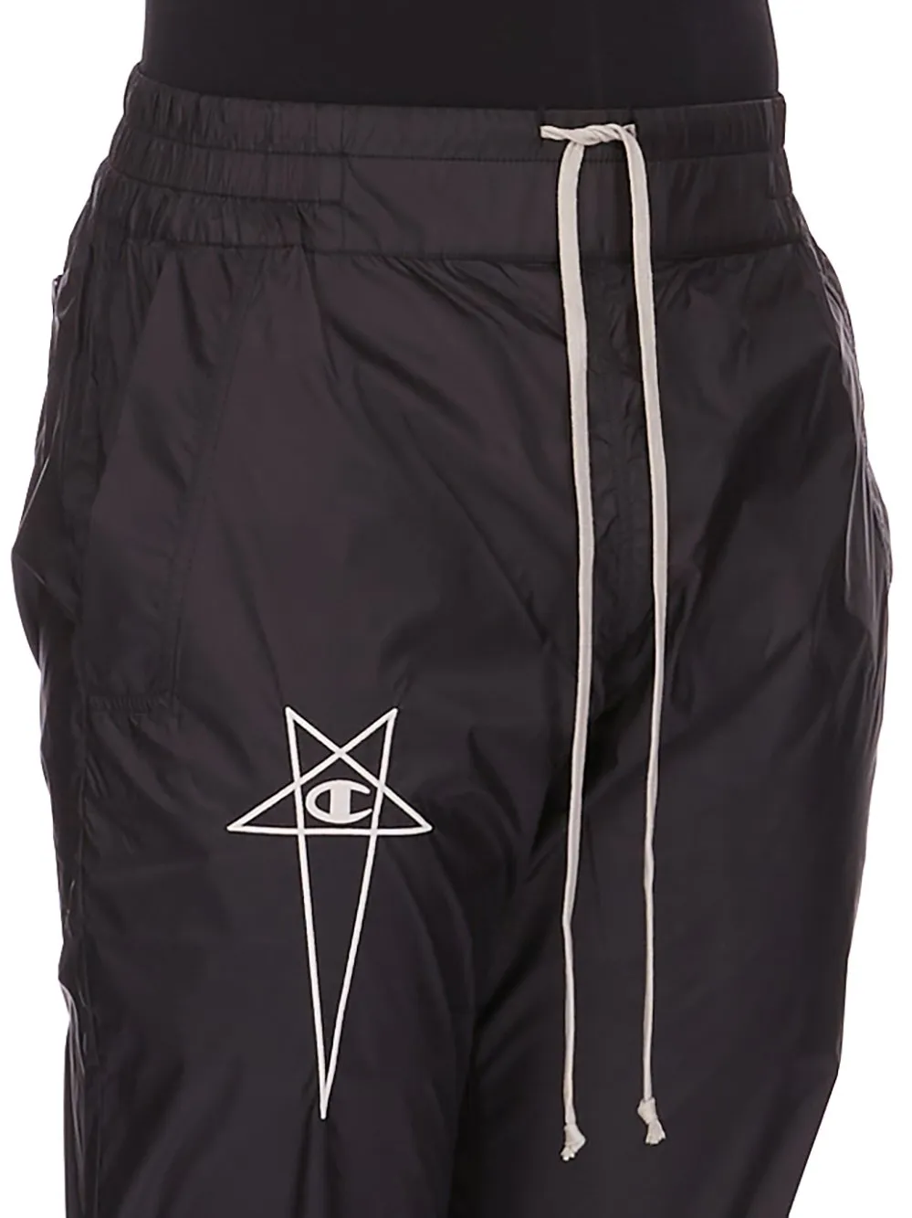 Champion X Rick Owens Joggers In Black Light Nylon
