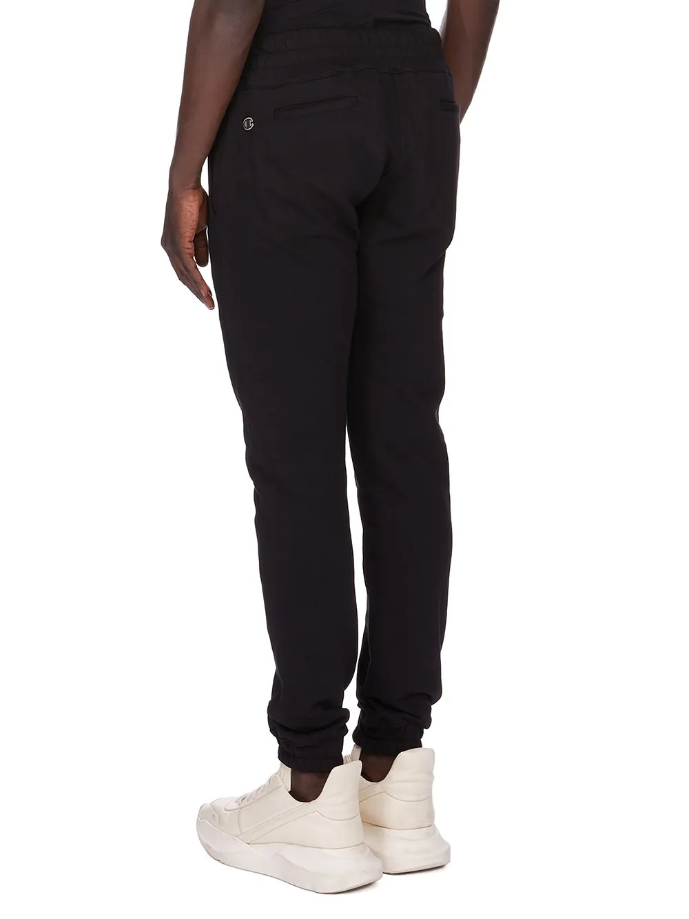Champion X Rick Owens Joggers In Black Compact Felpa Jersey