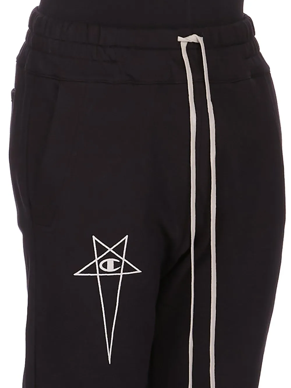 Champion X Rick Owens Joggers In Black Compact Felpa Jersey