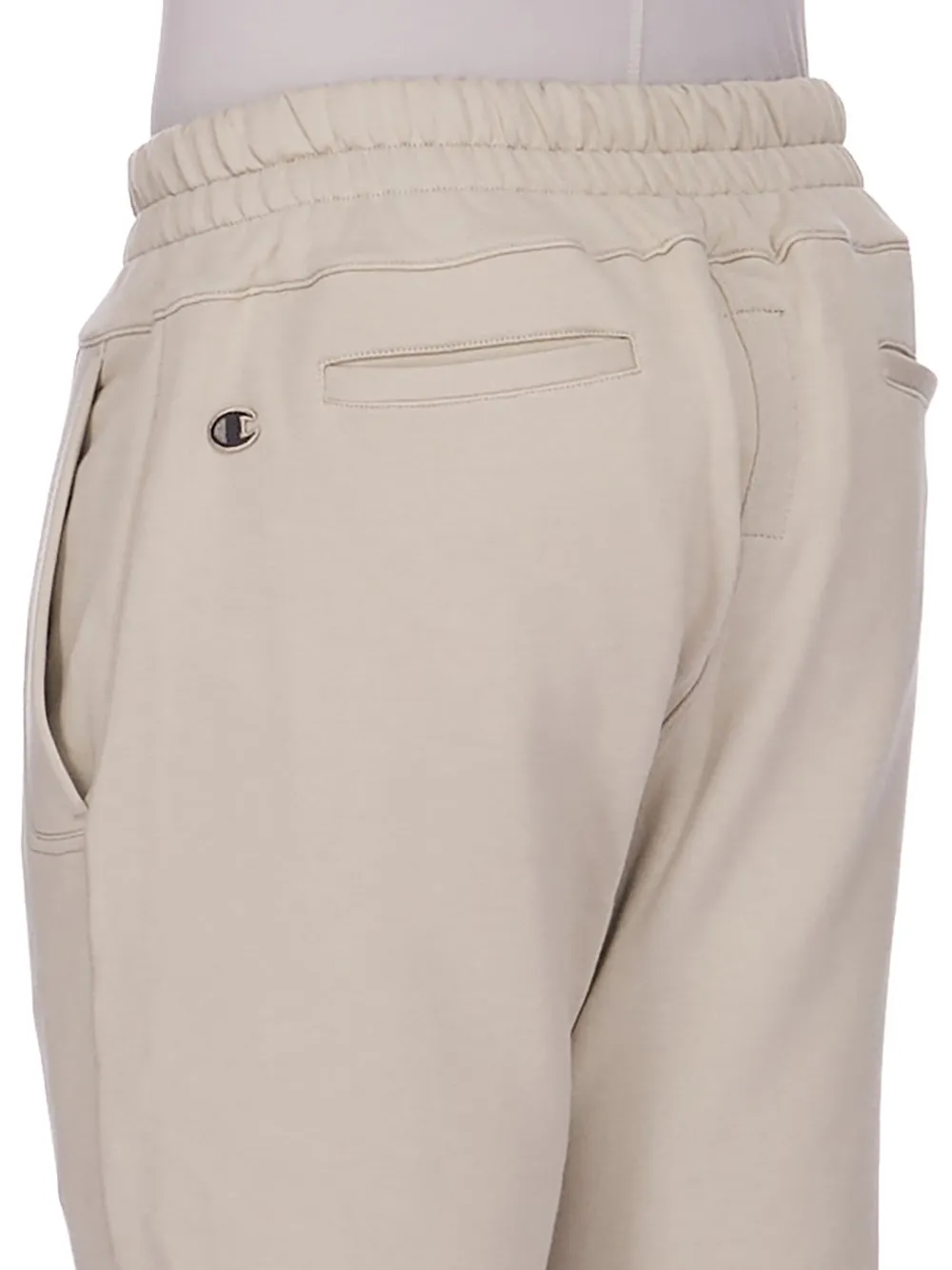 Champion X Rick Owens Joggers In Pearl Compact Felpa Jersey