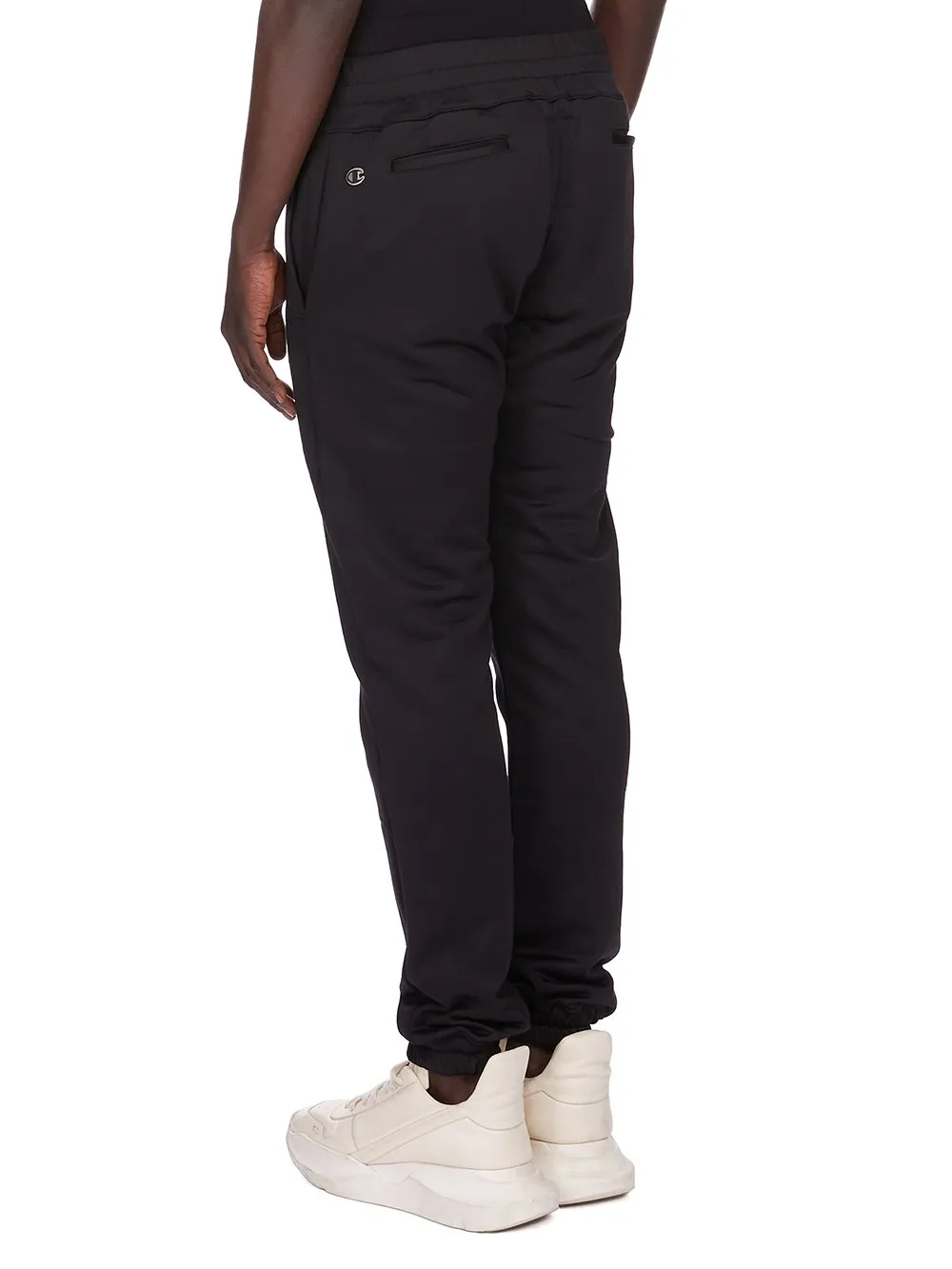Champion X Rick Owens Joggers In Black Technical Sweat Jersey