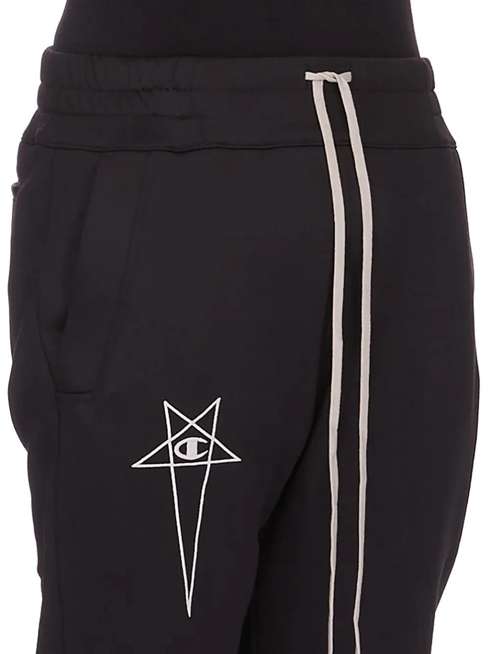 Champion X Rick Owens Joggers In Black Technical Sweat Jersey