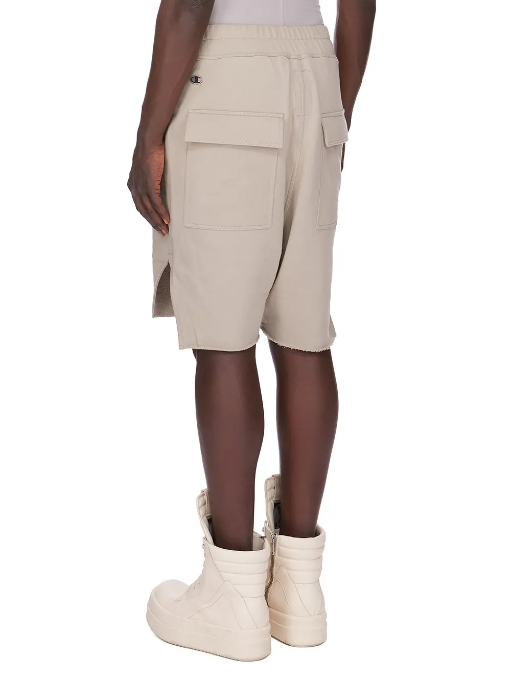 Champion X Rick Owens Beveled Pods In Pearl Compact Felpa Jersey