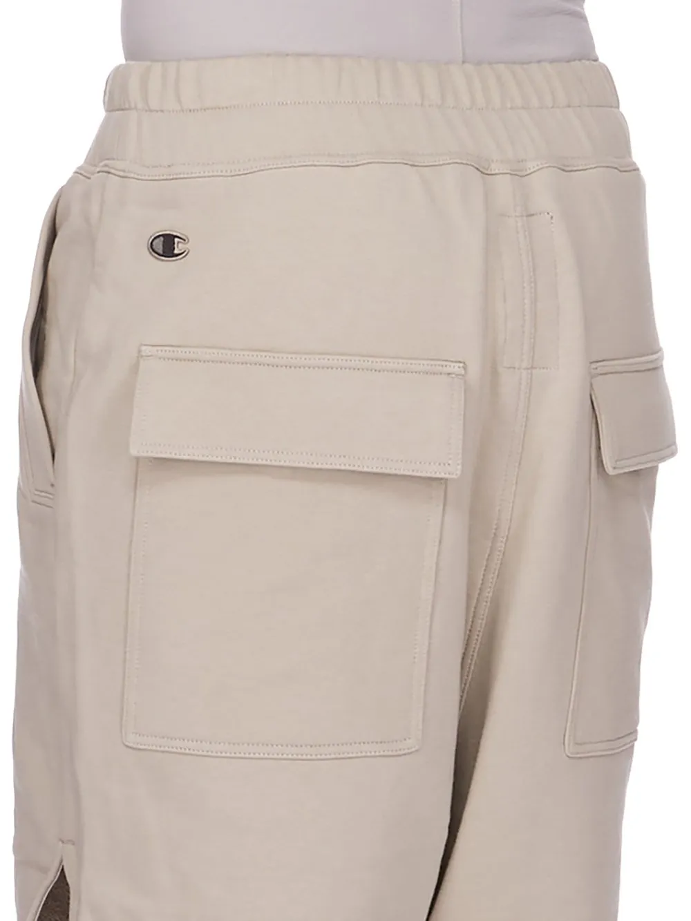 Champion X Rick Owens Beveled Pods In Pearl Compact Felpa Jersey